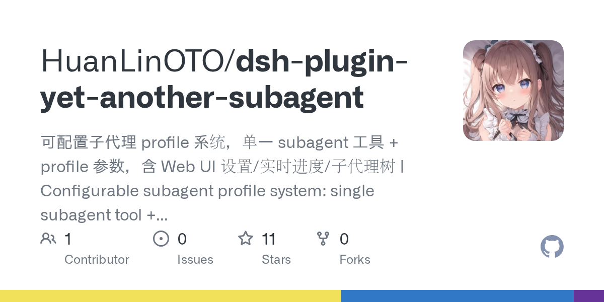 HuanLinOTO/dsh-plugin-yet-another-subagent preview