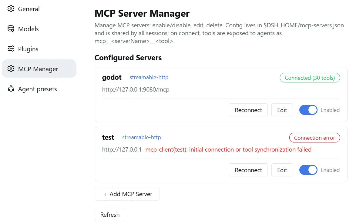 Nichts0v0/dsh-mcp-manager 预览 preview