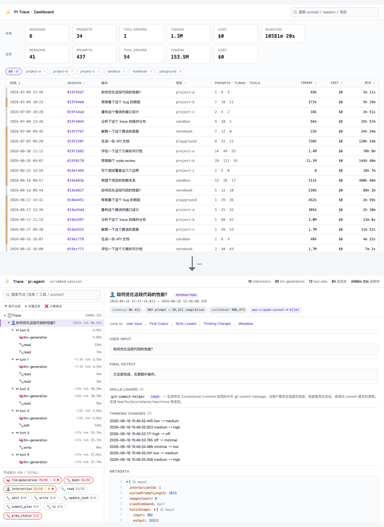 npxcnency-ux/pi-trace-extension 预览 preview