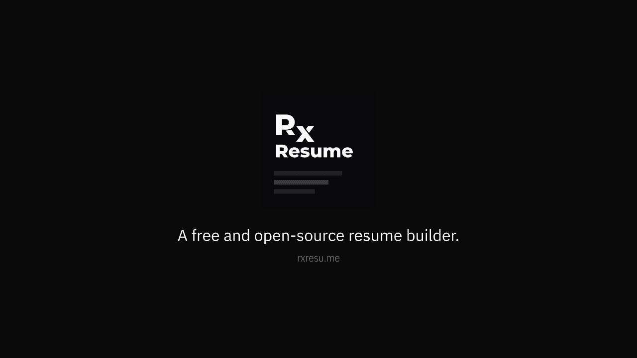 reactive-resume/reactive-resume 预览 preview