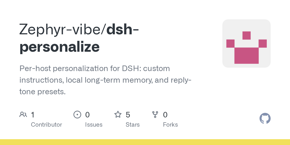 Zephyr-vibe/dsh-personalize preview
